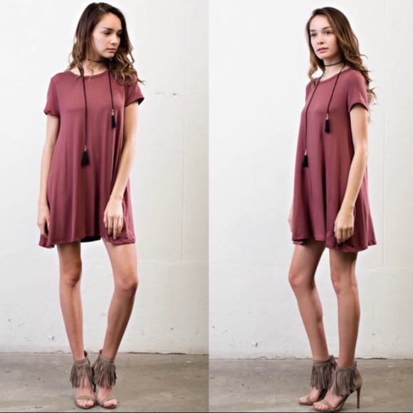 April Spirit Dresses & Skirts - ONE LEFT! Boho Mini Swing Dress Brick Red